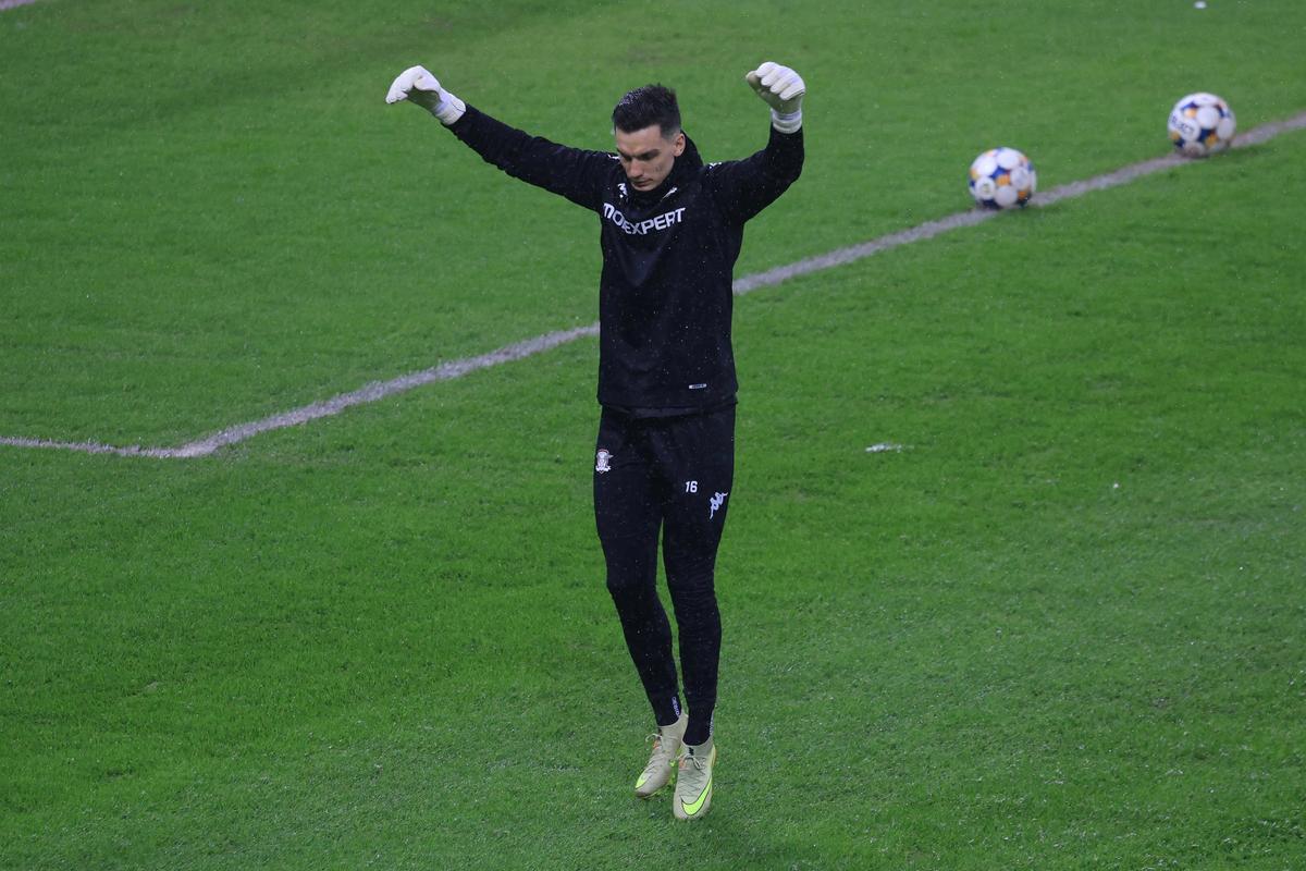 Imagini de la încălzire înainte de Rapid - Dinamo, 21.02.2026