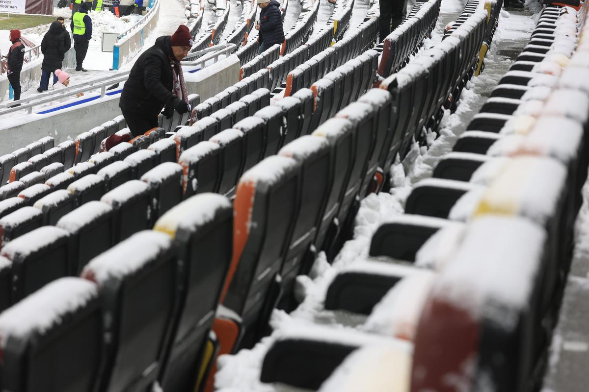 Imagini de la încălzire înainte de Rapid - Dinamo, 21.02.2026