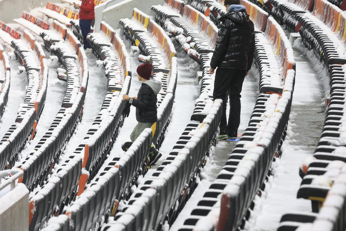 Imagini de la încălzire înainte de Rapid - Dinamo, 21.02.2026