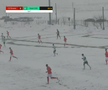 „Iadul alb” în Liga 2! S-a jucat pe zăpadă, în condiții uluitoare » Partida a fost și întreruptă: „O RUȘINE”