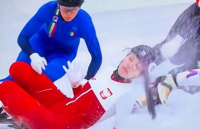 Accident terifiant la Jocurile Olimpice de Iarnă » Patinatoarea a fost aproape să rămână fără un ochi