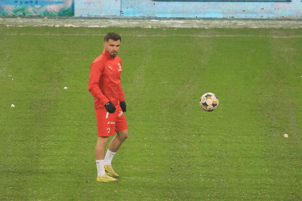 Imagini de la încălzire înainte de Rapid - Dinamo, 21.02.2026