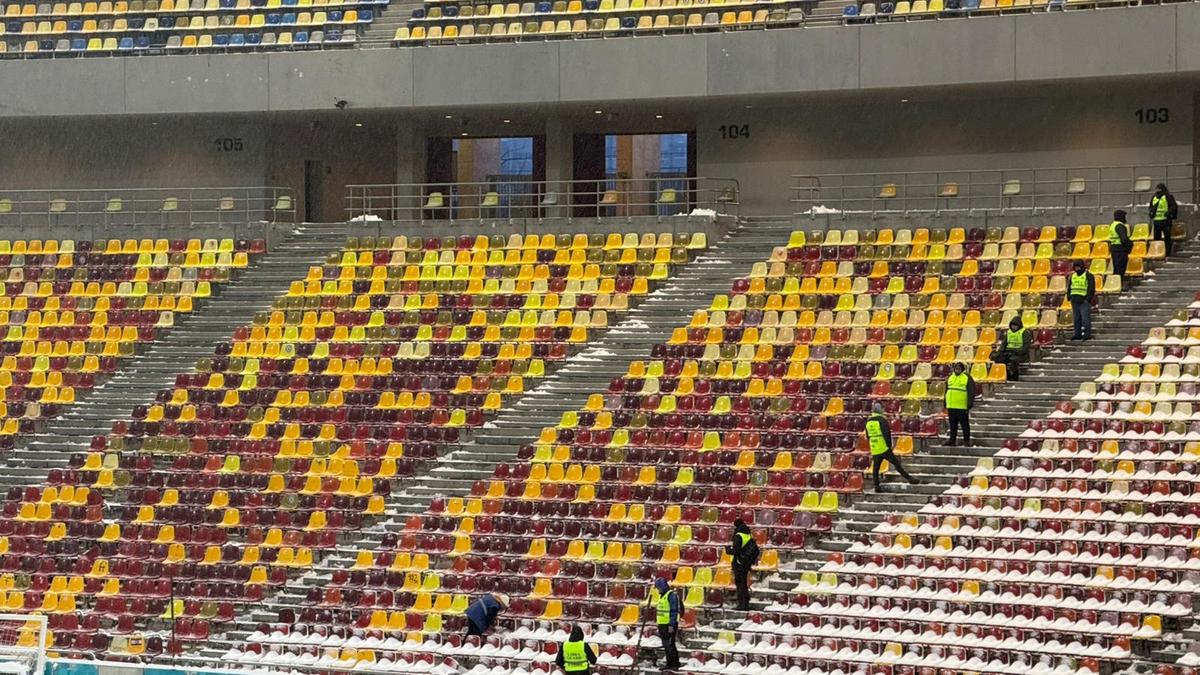 Arena Națională, cu două ore înainte de Rapid - Dinamo, etapa 28 + lojile celor două echipe