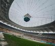 Gazonul Arenei Naționale, acoperit de zăpadă în ziua meciului Rapid - Dinamo/ foto Facebook @Rapid