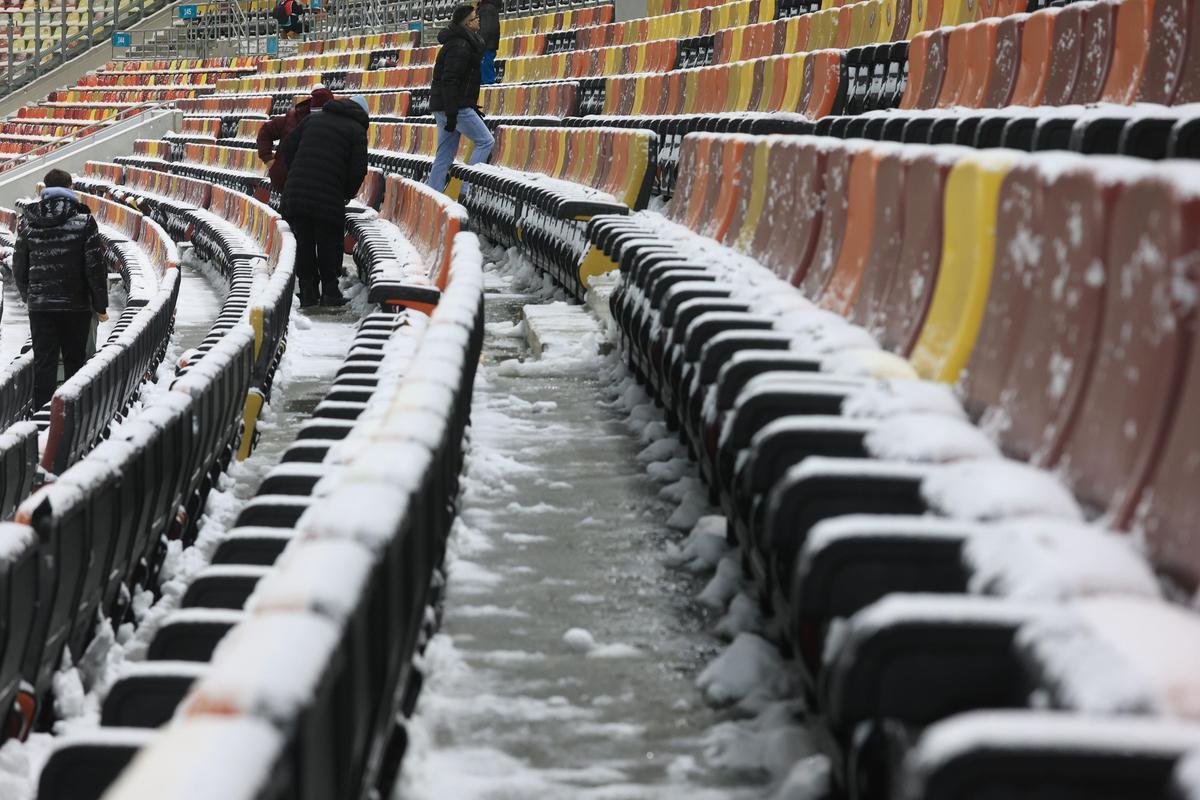 Imagini de la încălzire înainte de Rapid - Dinamo, 21.02.2026