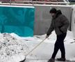 Gazonul Arenei Naționale, acoperit de zăpadă în ziua meciului Rapid - Dinamo