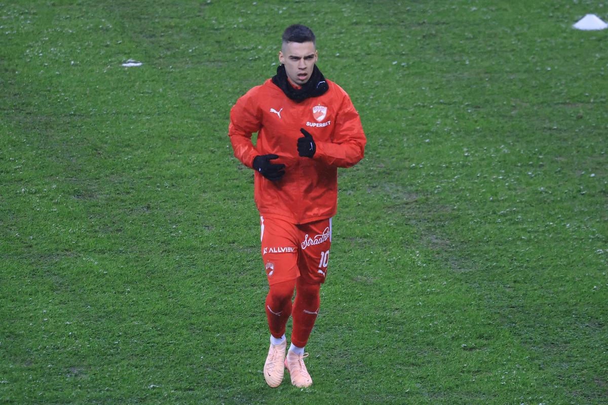 Imagini de la încălzire înainte de Rapid - Dinamo, 21.02.2026