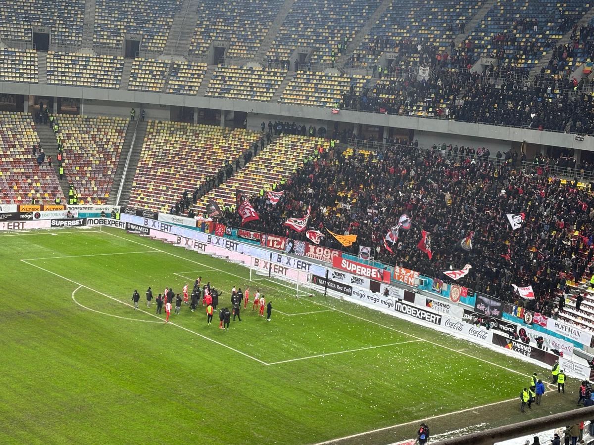 Imagini de la finalul meciului Rapid - Dinamo