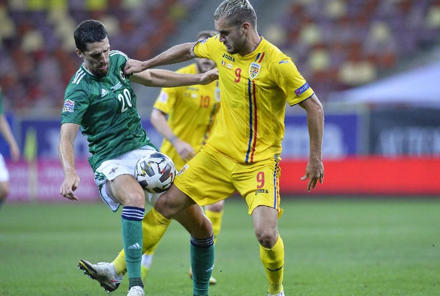 George Pușcaș, la întâlnirea cu nord-irlandezii din toamna lui 2020 / Sursă foto: GSP Știai? Singurul „tricolor” din lot care a marcat împotriva Irlandei de Nord + Tocmai Anghel Iordănescu l-a convocat prima oară la națională