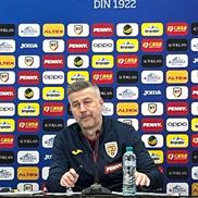 Edi Iordănescu la conferința de presă dinaintea meciului amical cu Irlanda de Nord (foto: Andrei Petrescu)