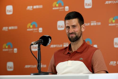 Novak Djokovic la conferința de presă de la Miami FOTO Imago Images