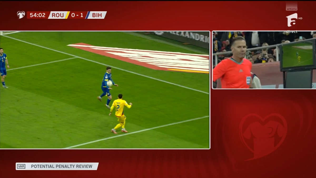 Decizie SCANDALOASĂ » Arbitrul a șocat la România - Bosnia: verdictul specialistului pentru GSP