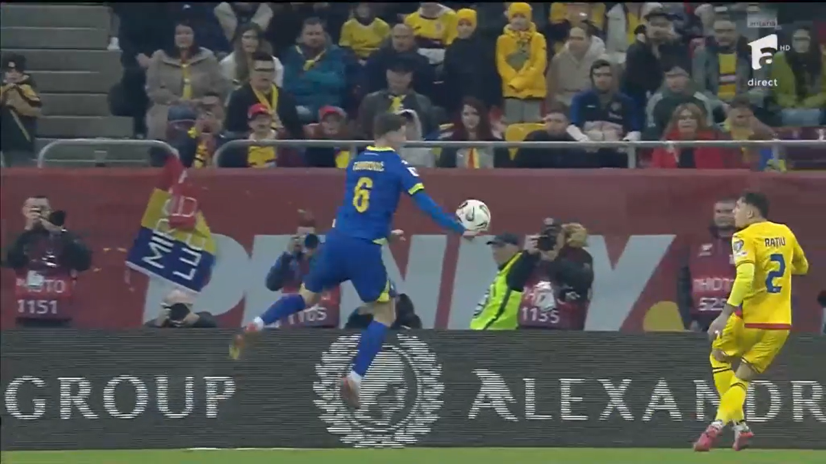 Hențul comis în România - Bosnia, pentru care nu s-a dat penalty