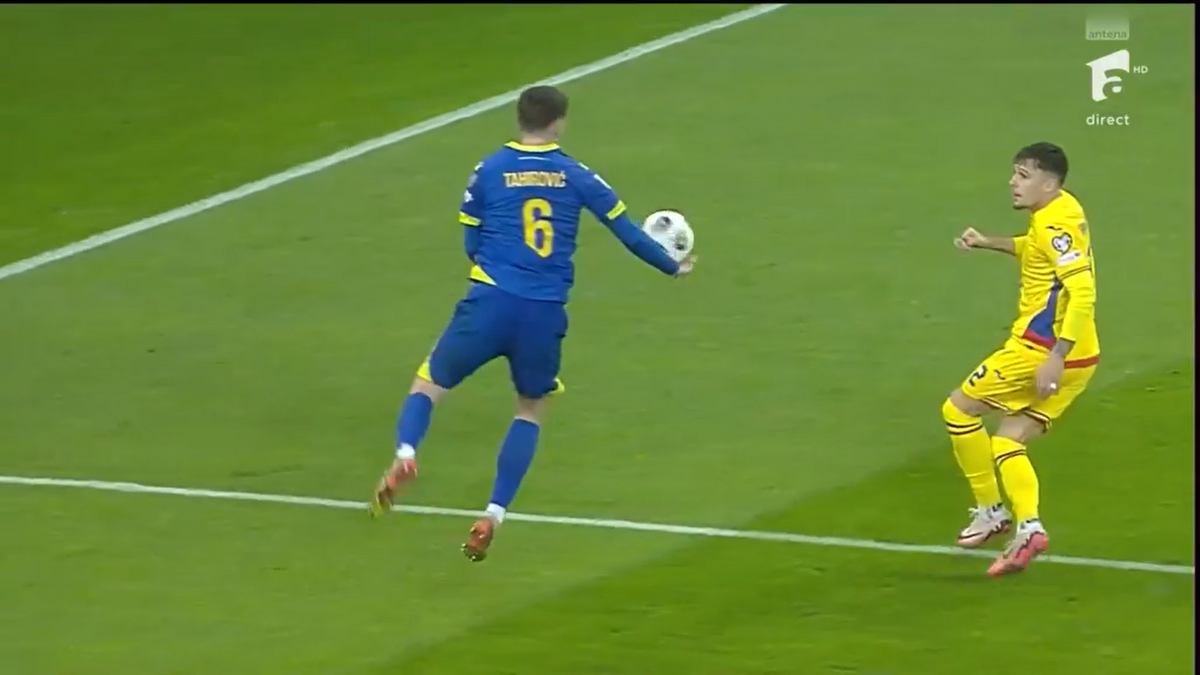 Hențul comis în România - Bosnia, pentru care nu s-a dat penalty