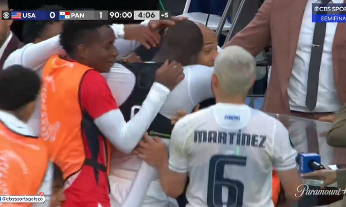 Panamezii au eliminat-o pe SUA cu gol în ultimul minut și au sărbătorit sufocându-l pe Thierry Henry