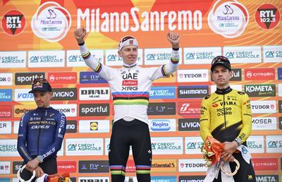 Reacția lui Tadej Pogacar după ce a câștigat Milano-San Remo: „Pentru o secundă am crezut că s-a terminat totul”