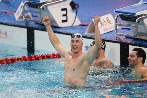 Cameron McEvoy și bucuria sa de la Finalul cursei de record mondial FOTO Imago Images