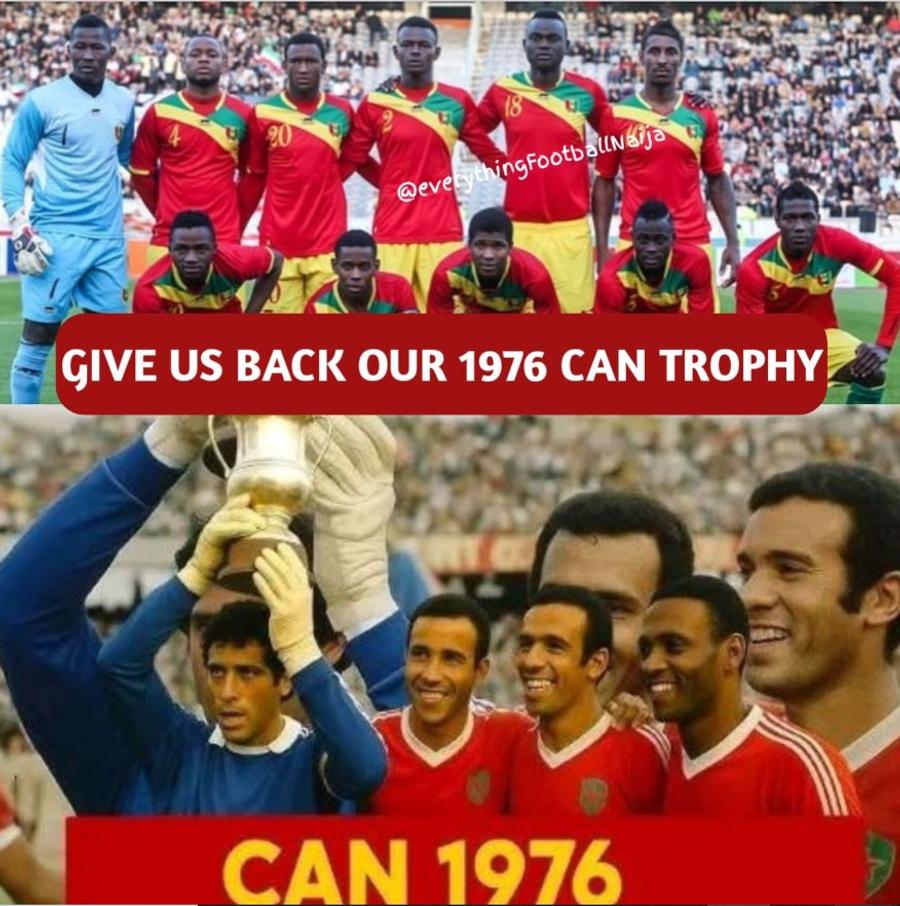 Federația de Fotbal din Guineea a cerut Confederației Africane de Fotbal (CAF) să revizuiască rezultatul Cupei Africii pe Națiuni din 1976 Continuă circul: cer trofeul după 50 de ani! » Maroc a fost în rolul Senegalului la Cupa Africii de Nord din 1976