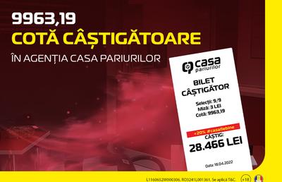 9 meciuri, cotă 10.000 și 20% în plus. Un ieșean a “lovit-o” grav la Casa!