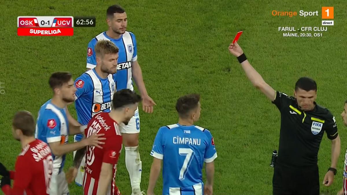 A luat ROȘU direct și ratează derby-urile cu FCSB și CFR Cluj: „E doar vina mea, un cartonaș stupid!”