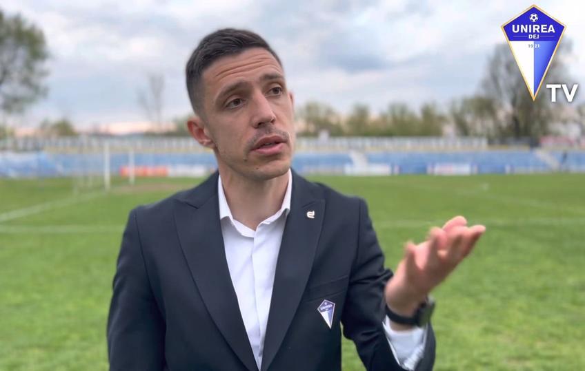 Dragoș Militaru, 33 de ani, antrenorul Unirii Dej