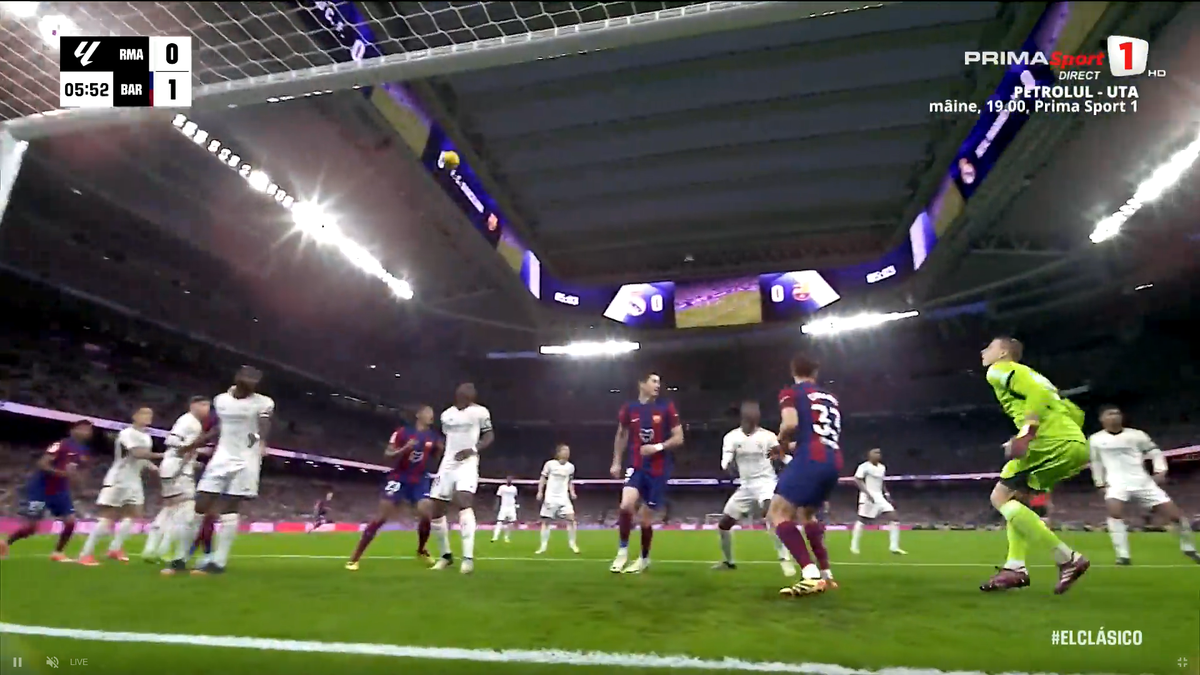 Eroarea lui Lunin în Real Madrid - Barcelona