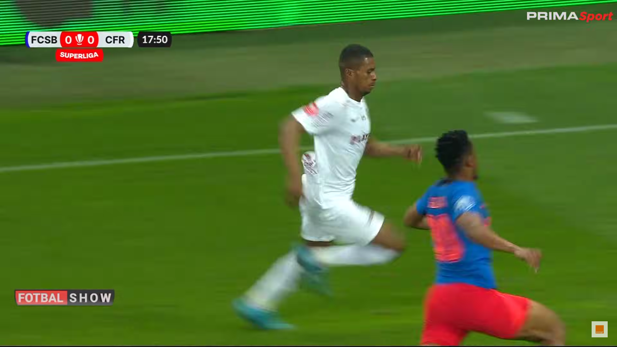 faza reușită de Ngezana în FCSB - CFR Cluj