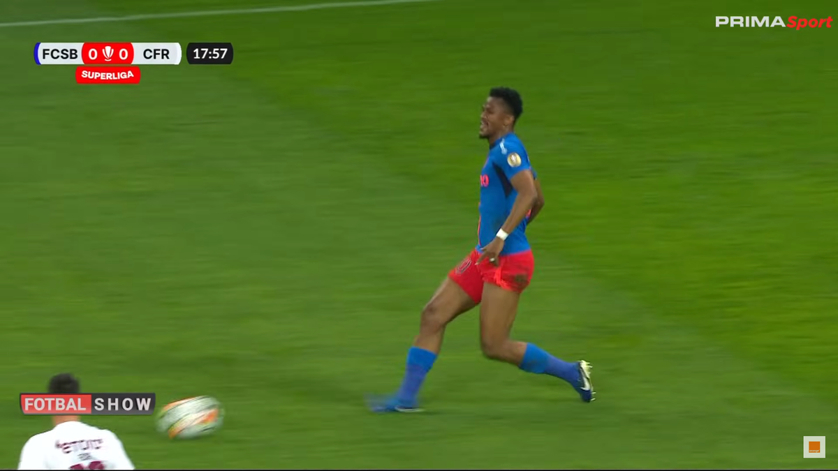 faza reușită de Ngezana în FCSB - CFR Cluj