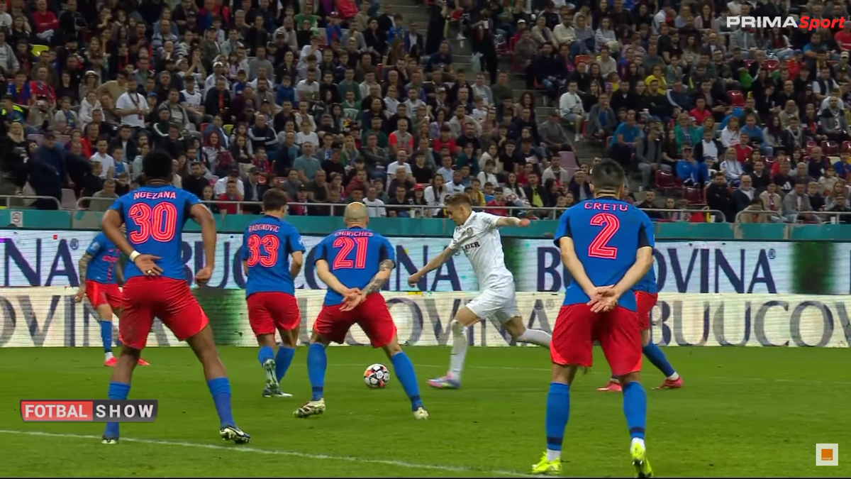 Al doilea gol marcat de Louis Munteanu în FCSB - CFR, 20 aprilie 2025