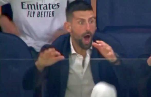 Novak Djokovic a „explodat” de bucurie în lojă » Cum a trăit golul marcat de Real Madrid