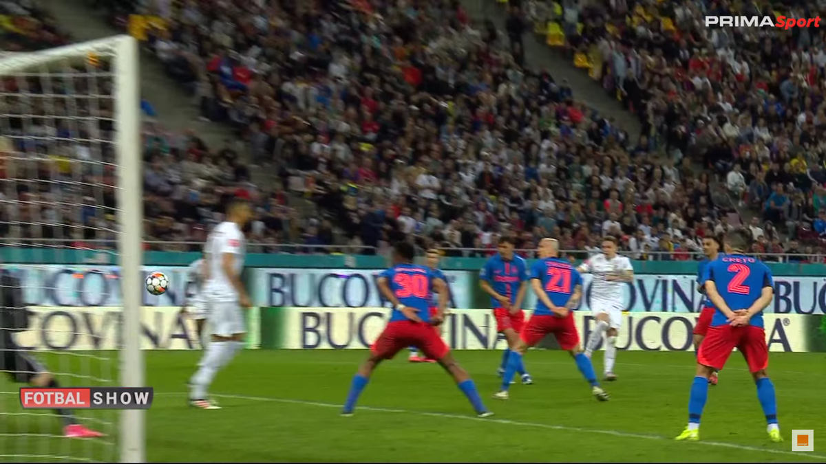 Al doilea gol marcat de Louis Munteanu în FCSB - CFR, 20 aprilie 2025