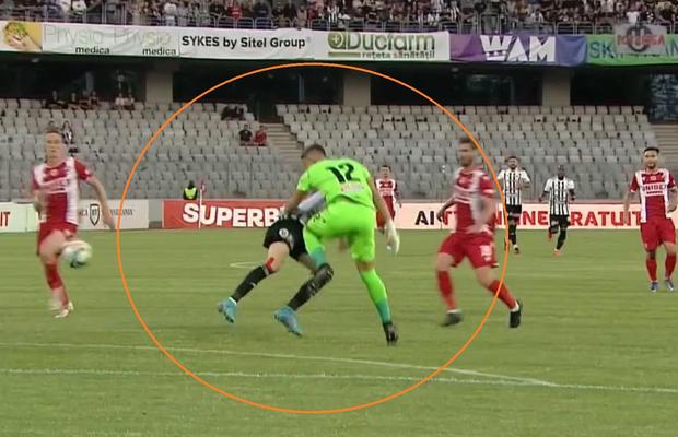 Mihai Eșanu, gafă inexplicabilă în U Cluj - Dinamo