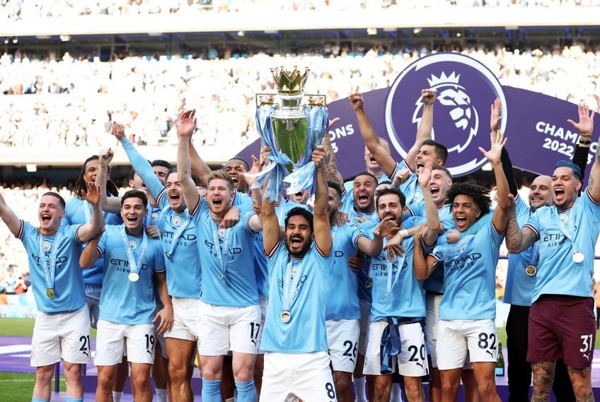 Manchester City a sărbătorit azi un nou titlu / Sursă foto: Guliver/Getty Images