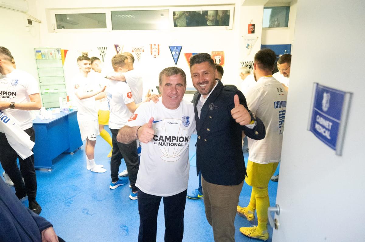 Petrecere în vestiar după Farul - FCSB, Hagi protagonist