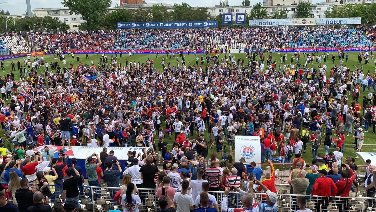 Cele mai nebune imagini de la sărbătoarea promovării Oțelului