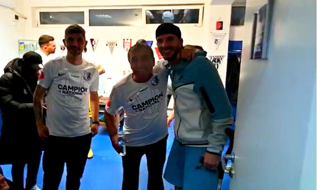 Petrecere în vestiar după Farul - FCSB, Hagi protagonist