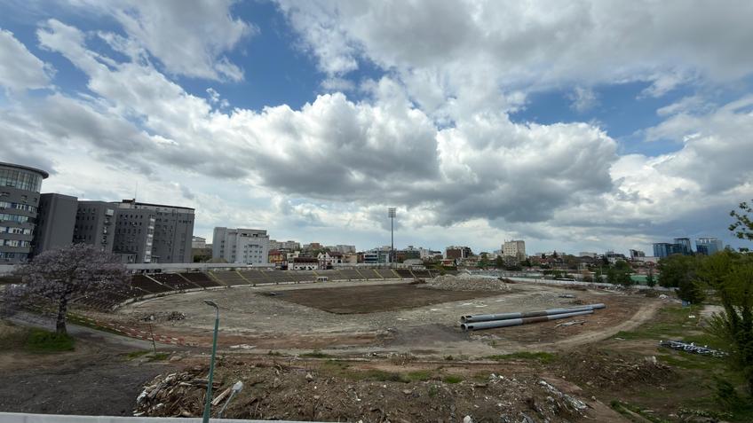 Cum arată lucrările la stadionul Dinamo - mai 2026 // foto: GSP.ro