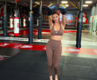 Ramona Olaru, antrenament în sala de kickboxing / foto: Facebook @Mihai Zmarandescu