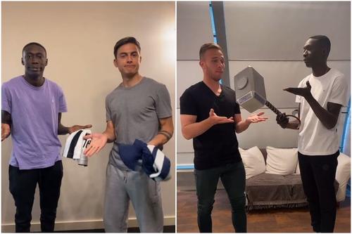 Khabane Lame, alături de Paulo Dybala și Arthur Melo // foto: capturi Tik Tok