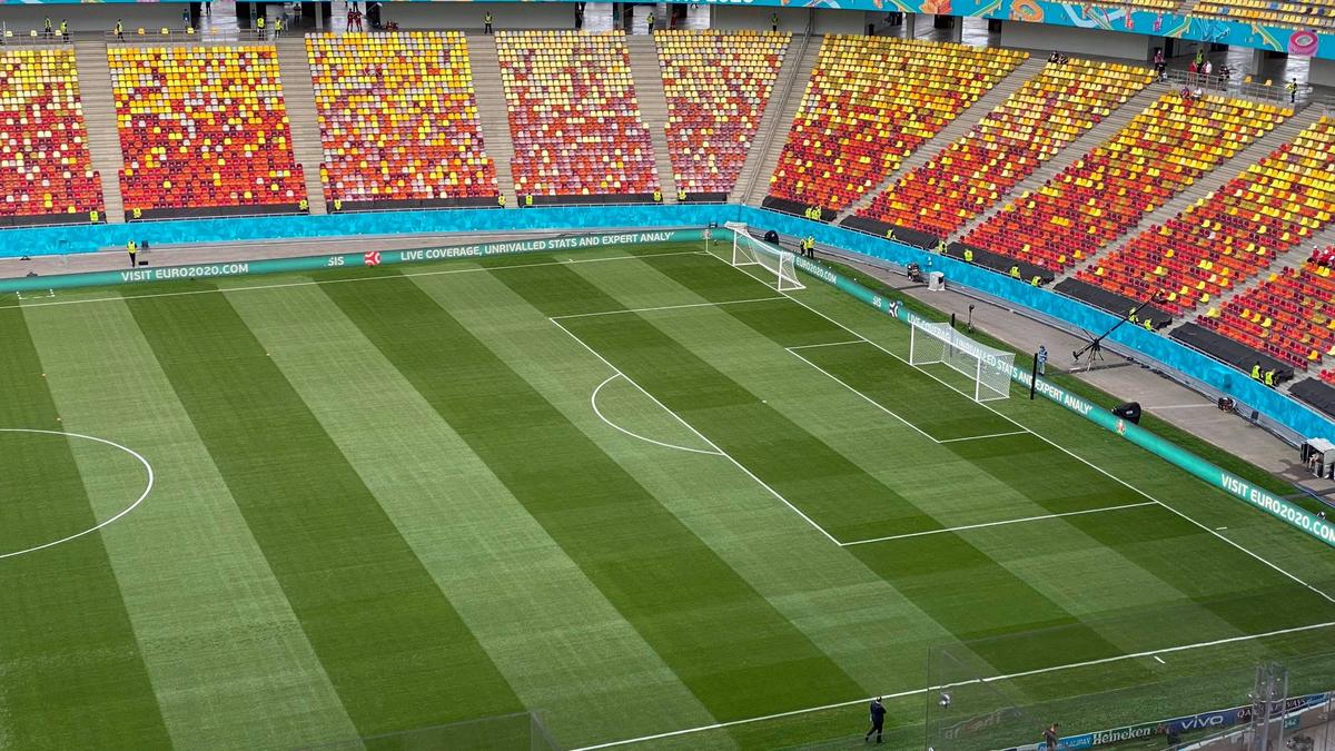 Cum arată gazonul de pe Arena Națională înaintea duelului decisiv Austria - Ucraina » Mesajul administratorilor stadionului