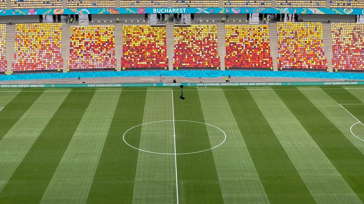 Cum arată gazonul de pe Arena Națională înaintea duelului decisiv Austria - Ucraina » Mesajul administratorilor stadionului