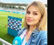 Din tribunele celui mai mare stadion al țării nu putea lipsi superba Vlada Zinchenko, reporter de televiziune și partenera lui Oleksandr Zinchenko, de la Manchester City.