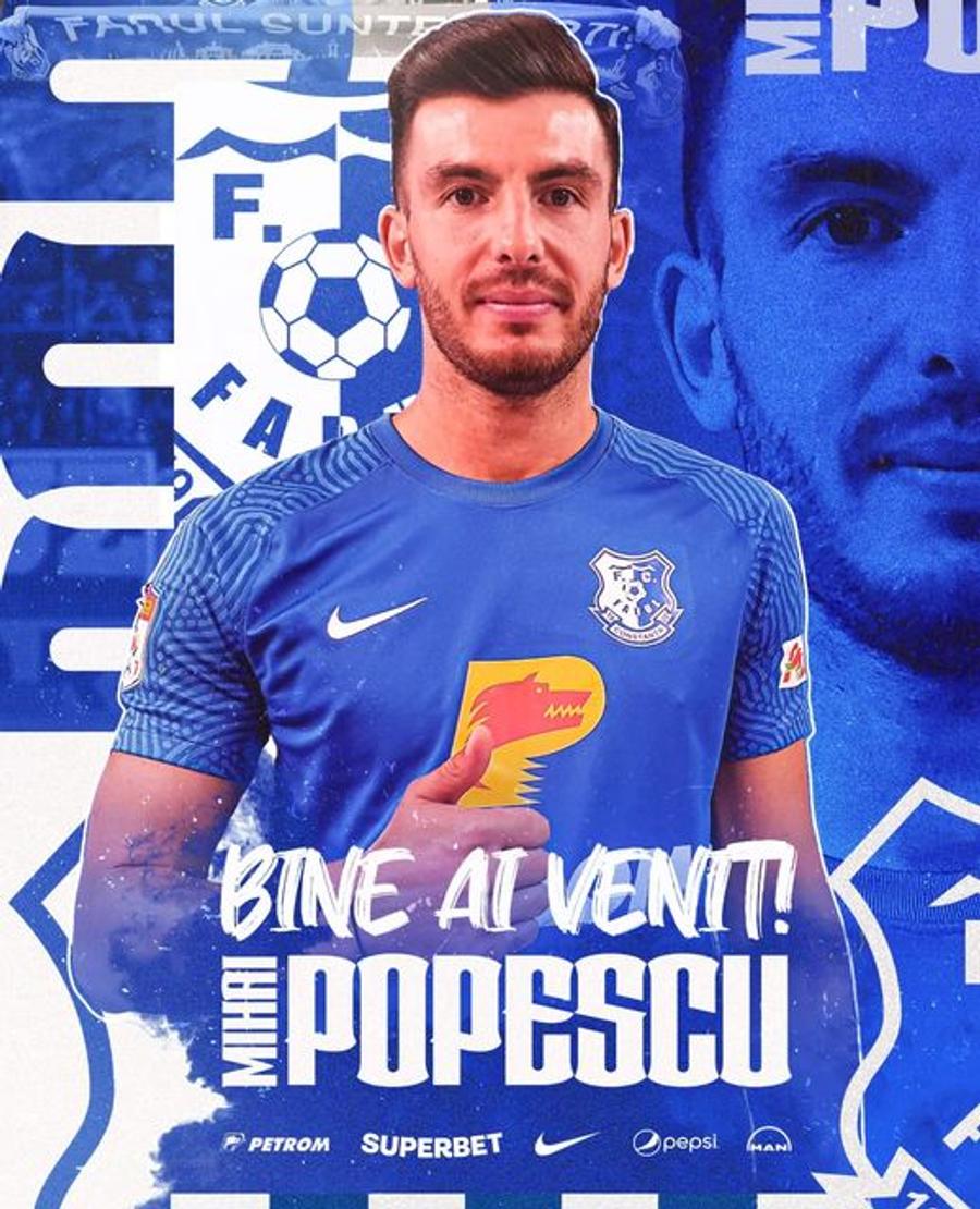foto: Facebook @Farul Constanța Farul a mai făcut un transfer » Gică Hagi a adus un fost fundaș de la Dinamo