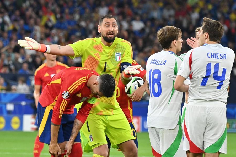 Gianluigi Donnarumma în Spania - Italia 1-0 Foto Imago La capătul puterilor