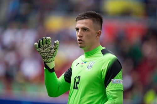 Anatoliy Trubin, în timpul partidei cu Slovacia. Sursă foto: Imago