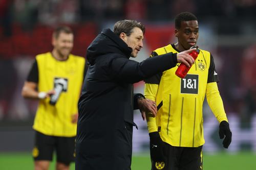 Jamie Gittens, nouă perlă a Borussiei Dortmund, alături de antrenorul Niko Kovac // FOTO: Getty Images