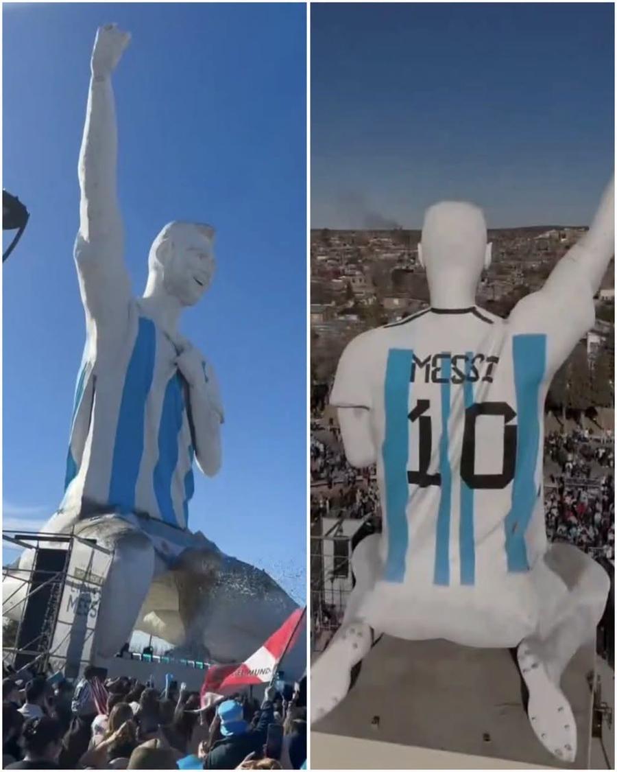 Lionel Messi este uriaș și la propriu » Statuie de 26 de metri înălțime, dezvelită în onoarea lui