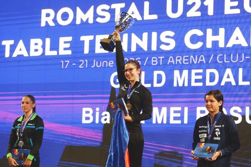 Bianca Mei-Roșu a câștigat medalia de aur la Campionatele Europene de tenis de masă U21/ foto Facebook FRTM