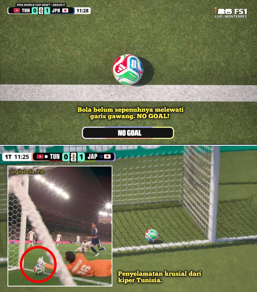 Nu a fost gol la șutul lui Takehiro Tomiyasu // foto: X S-au marcat 4 goluri în Tunisia - Japonia, cu Istvan Kovacs la centru » Încă o echipă eliminată