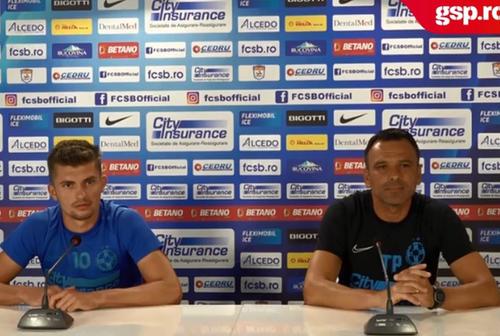 Florin Tănase (stânga) și Toni Petrea, în cadrul conferinței de presă
